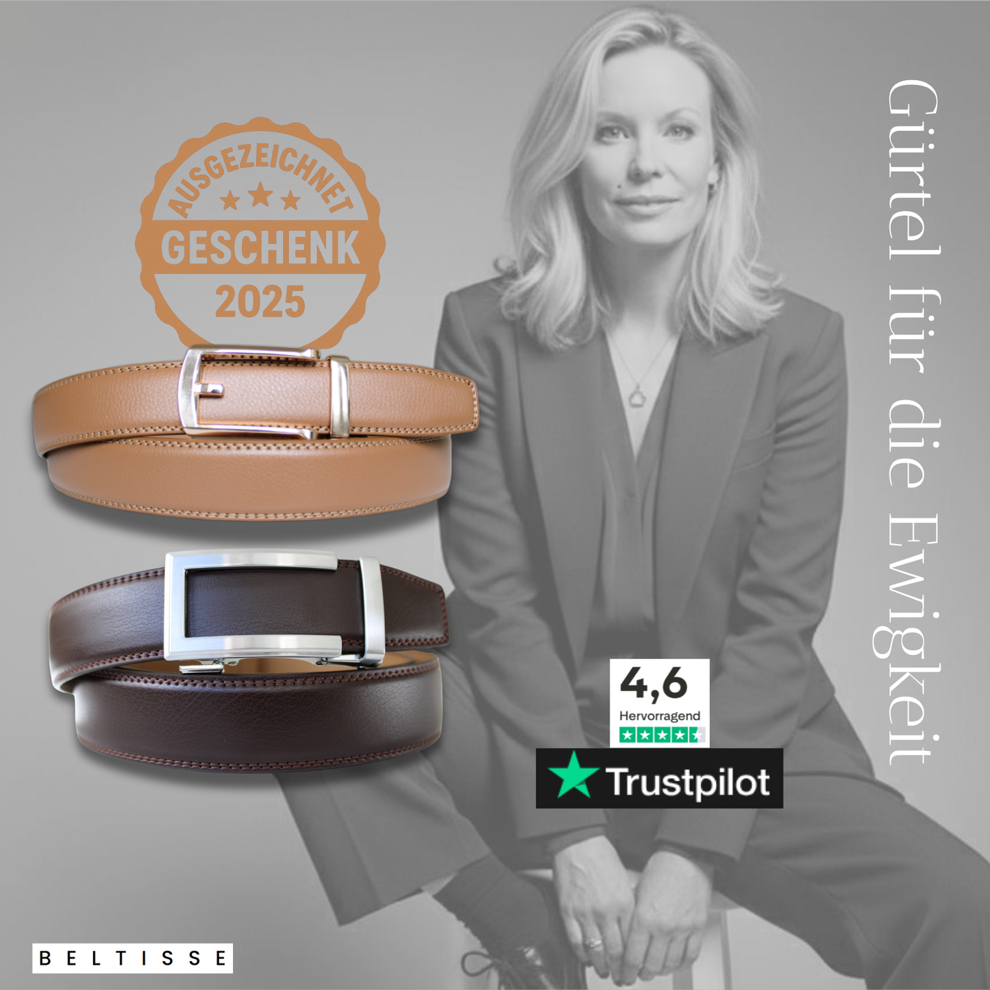 BELTISSE Classic Mix & Match Automatikgürtel in edler Geschenkbox