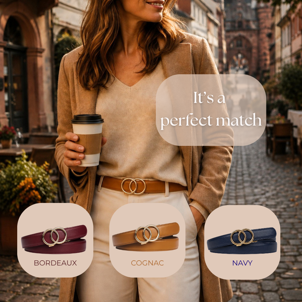 BELTISSE Herbst-Edition – 3er Gürtel-Set inkl. Geschenkbox