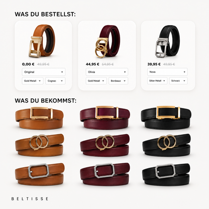 BELTISSE Classic Mix & Match Automatikgürtel in edler Geschenkbox
