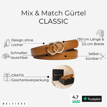 BELTISSE Herbst-Edition – 3er Gürtel-Set inkl. Geschenkbox