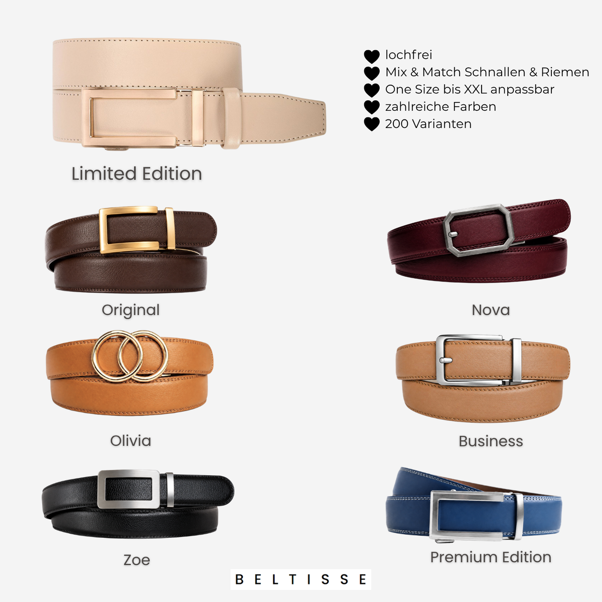 BELTISSE Classic Mix & Match Automatikgürtel in edler Geschenkbox