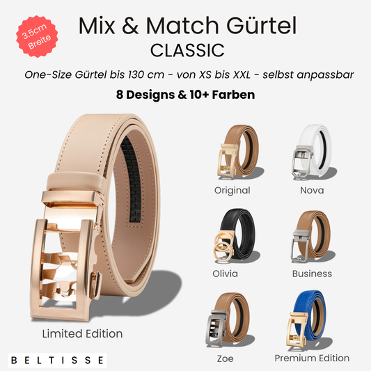 BELTISSE Classic Mix & Match Automatikgürtel in edler Geschenkbox