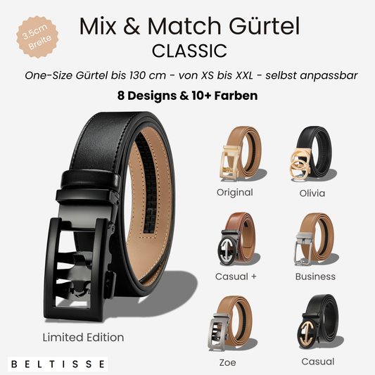 BELTISSE Classic Mix & Match Automatikgürtel in edler Geschenkbox